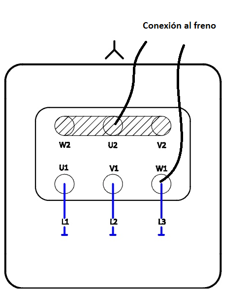 Esquema de conexión de freno de corriente alterna de motor autofrenante en zuendo.com